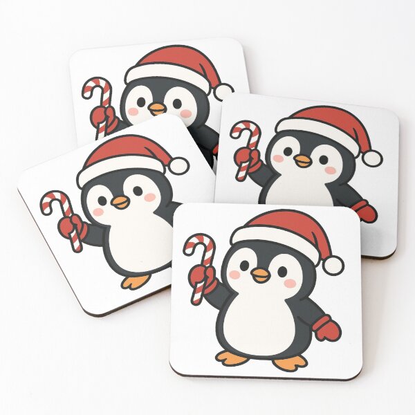 Item preview, Cute Penguin with Santa Hat and Candy Cane designed and sold by Confuzz1ed.