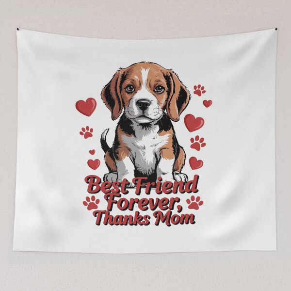 Item preview, Beagle Loyal Mom Quote Comic Print designed and sold by Tong4130.