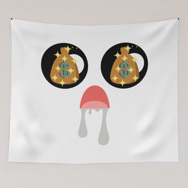 Item preview, Cute kawaii shiny money bag eyes face designed and sold by BlushyPrint.