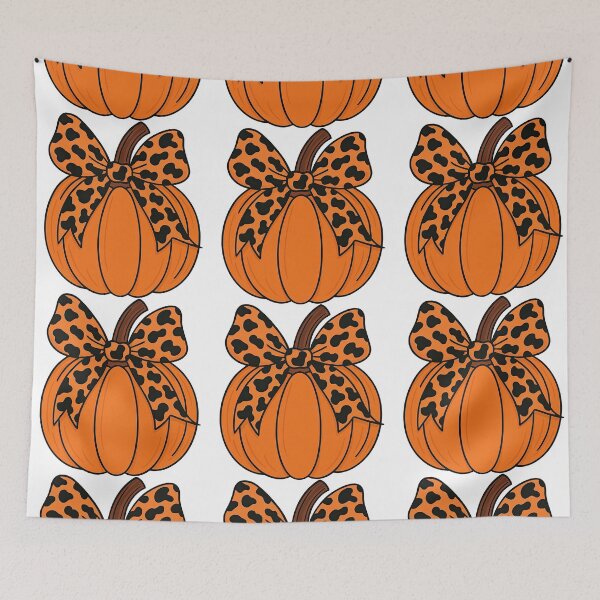Item preview, Leopard Print Bow Pumpkin Design designed and sold by ArtfulWeave.