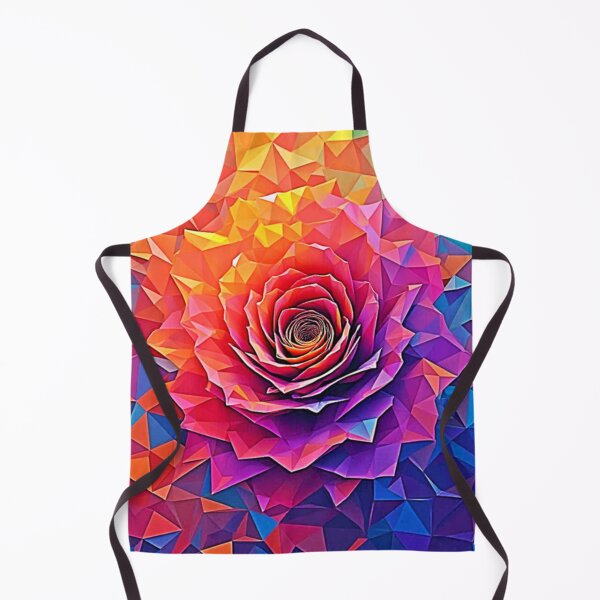 Item preview, Low Poly Rose Bloom Abstract Art designed and sold by Health And Fitness Posts e-Store.