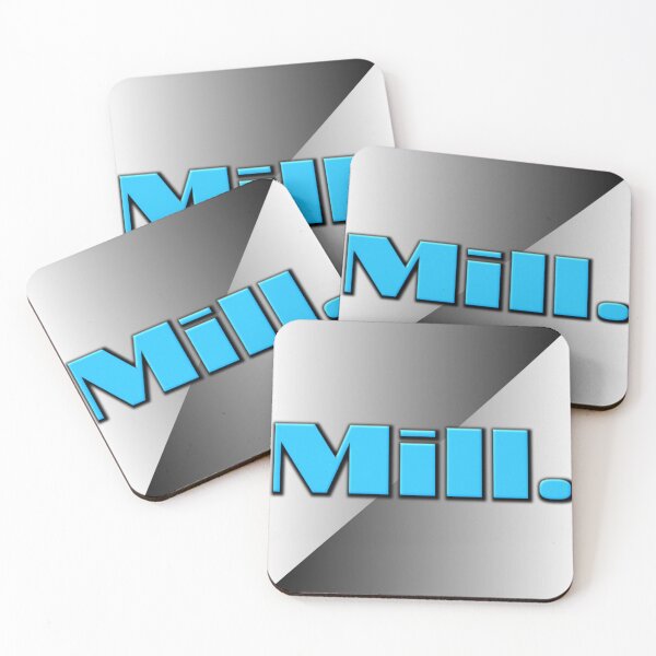 Item preview, Mill. Futuristic Logo Sticker - Minimalist Blue Gray Tech Decal designed and sold by Faali950.