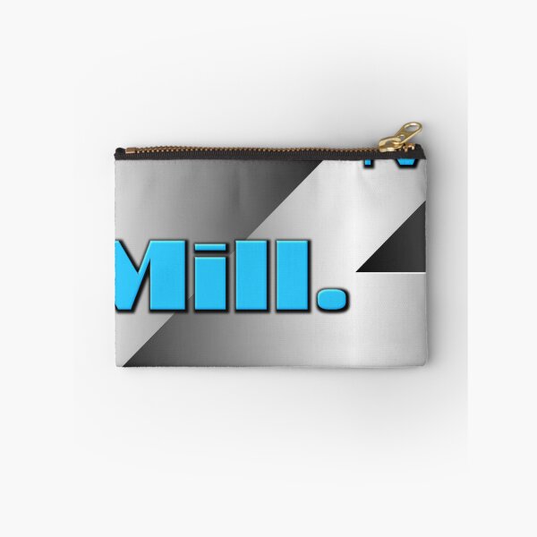 Item preview, Mill. Futuristic Logo Sticker - Minimalist Blue Gray Tech Decal designed and sold by Faali950.