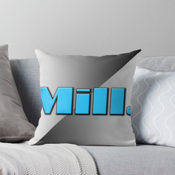 Item preview, Mill. Futuristic Logo Sticker - Minimalist Blue Gray Tech Decal designed and sold by Faali950.