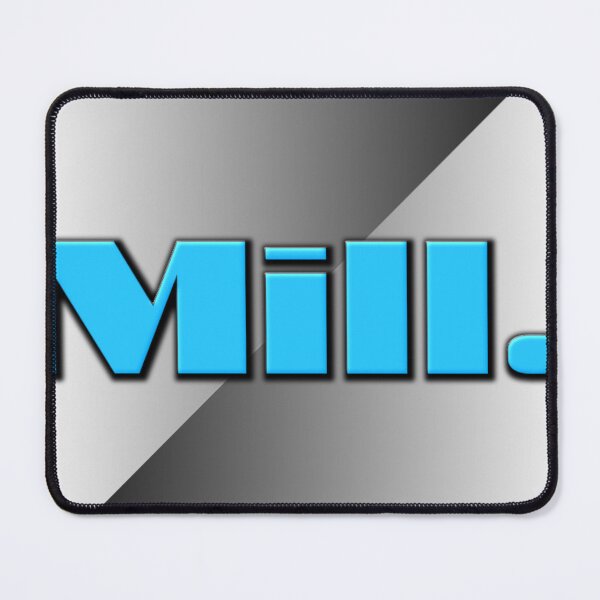 Item preview, Mill. Futuristic Logo Sticker - Minimalist Blue Gray Tech Decal designed and sold by Faali950.