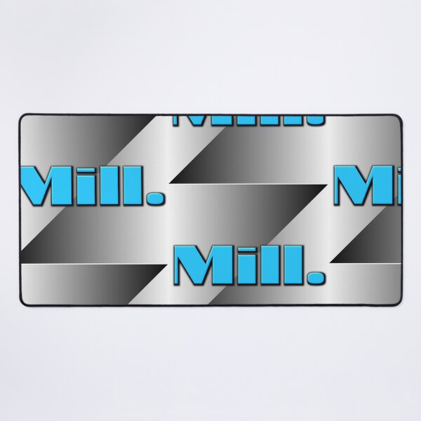 Item preview, Mill. Futuristic Logo Sticker - Minimalist Blue Gray Tech Decal designed and sold by Faali950.