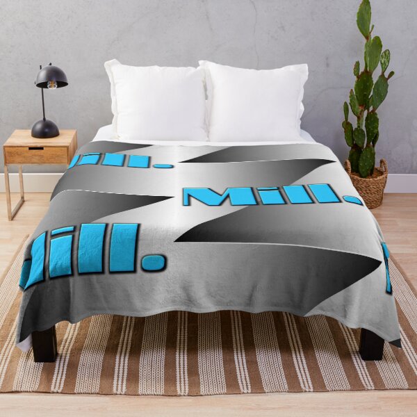 Item preview, Mill. Futuristic Logo Sticker - Minimalist Blue Gray Tech Decal designed and sold by Faali950.