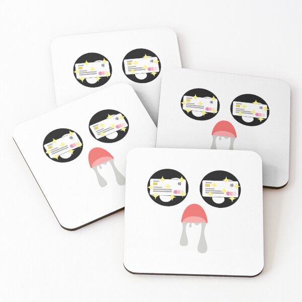 Item preview, Cute kawaii shiny credit card eyes face designed and sold by BlushyPrint.