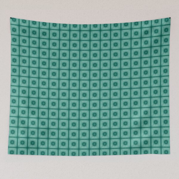Item preview, Pattern of "Poof" tile in the aquamarine color designed and sold by Cherevan.