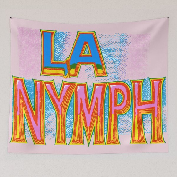 Item preview, LA NYMPH Psychedelic 1960s Slogan designed and sold by NickWhittleArt.