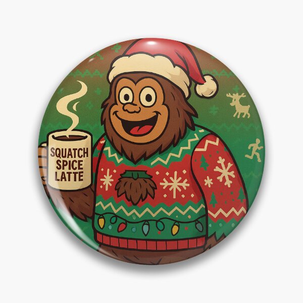 Item preview, Squatching Through The Snow Funny Bigfoot Christmas designed and sold by Absurd Cult Co..