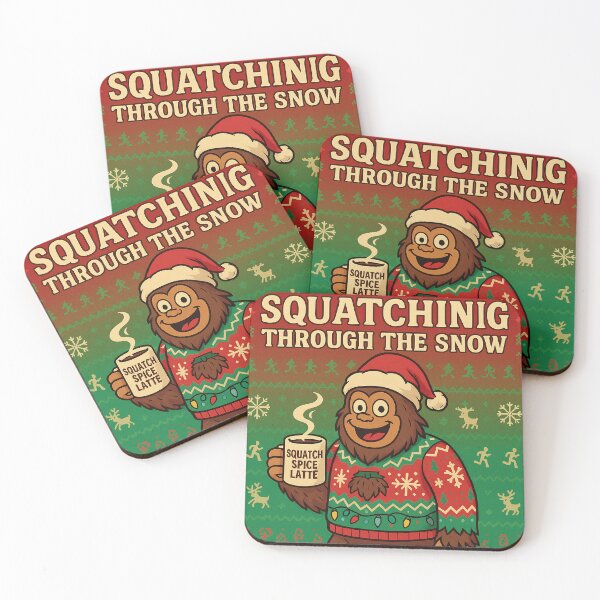 Item preview, Squatching Through The Snow Funny Bigfoot Christmas designed and sold by Absurd Cult Co..