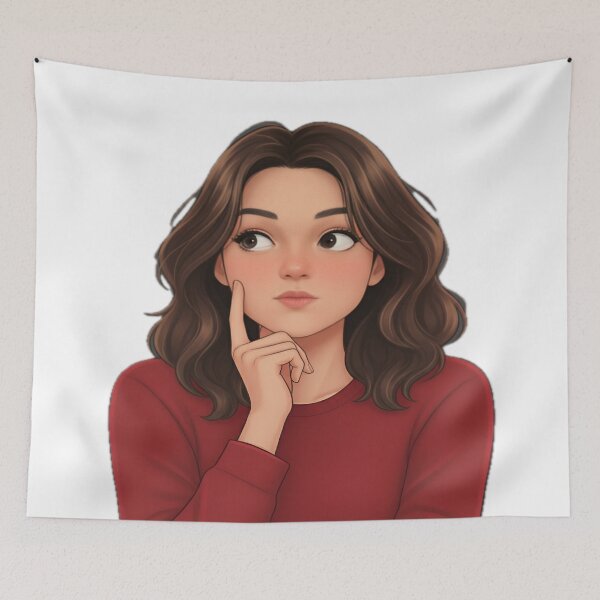 Item preview, Beautiful Girl in Red designed and sold by pranjalk88.