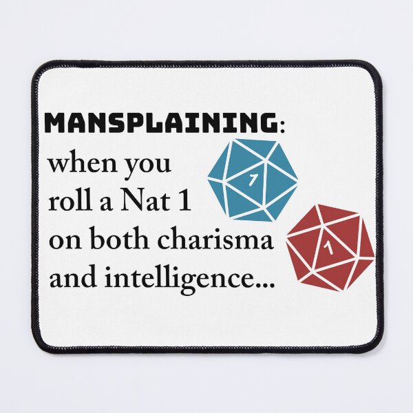Item preview, Mansplaining, DnD Style! designed and sold by pinkcraftfairy.