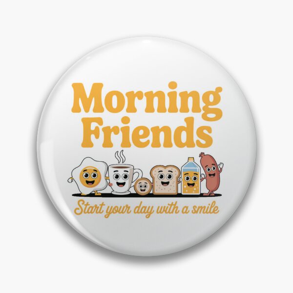 Item preview, Cheerful Breakfast Friends Cartoon for Morning Motivation designed and sold by chattsuede.