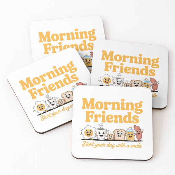 Item preview, Cheerful Breakfast Friends Cartoon for Morning Motivation designed and sold by chattsuede.