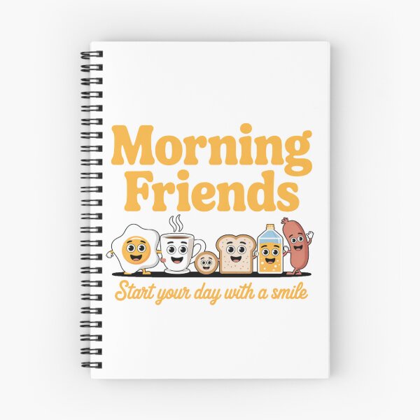 Item preview, Cheerful Breakfast Friends Cartoon for Morning Motivation designed and sold by chattsuede.