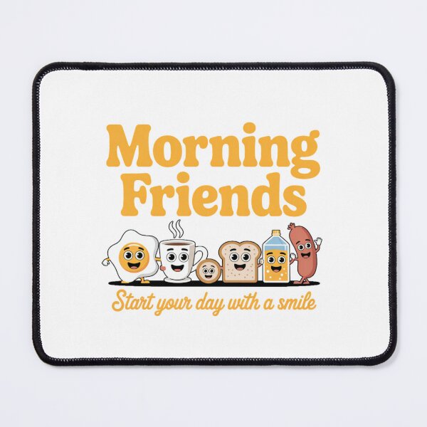 Item preview, Cheerful Breakfast Friends Cartoon for Morning Motivation designed and sold by chattsuede.