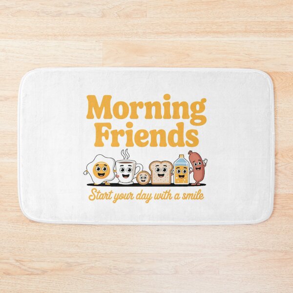 Item preview, Cheerful Breakfast Friends Cartoon for Morning Motivation designed and sold by chattsuede.