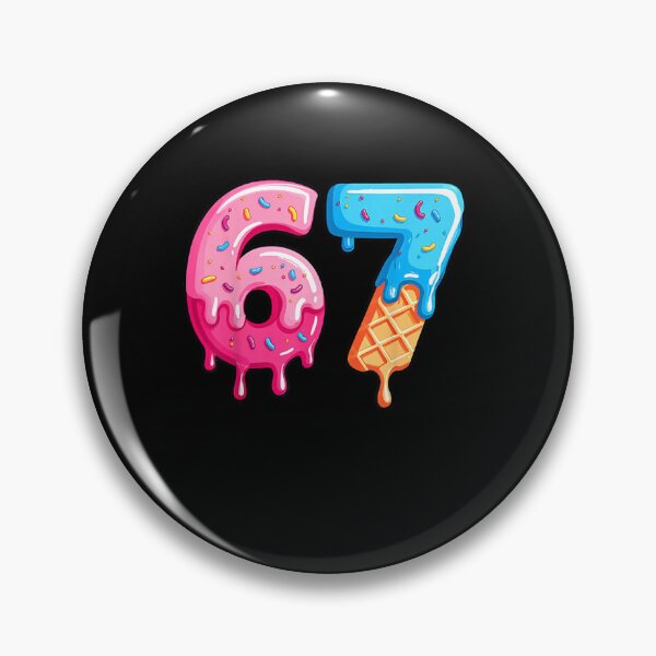 Item preview, Six Seven Ice Cream Drip Cool Meme 67 Funny Number designed and sold by ArtFunDib.