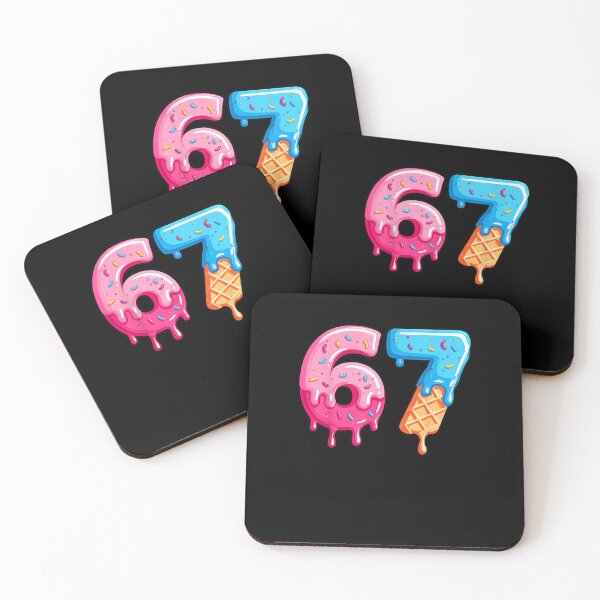 Item preview, Six Seven Ice Cream Drip Cool Meme 67 Funny Number designed and sold by ArtFunDib.