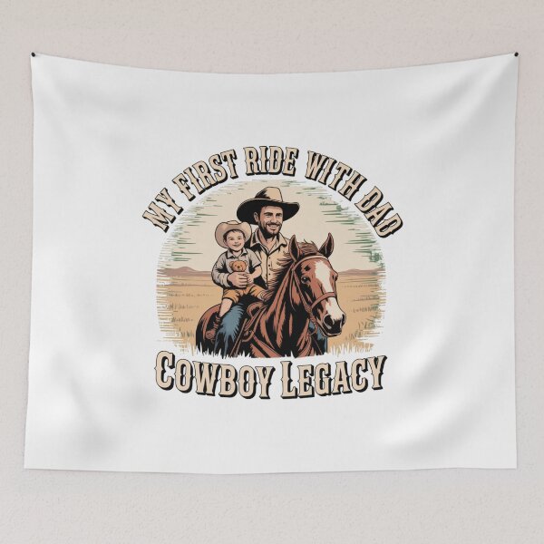 Item preview, Sentimental Cowboy Legacy Father Child Ride Western Nostalgia designed and sold by chattsuede.