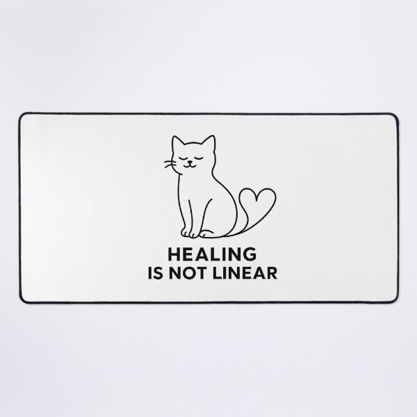 Item preview, Healing Is Not Linear: Minimalist Cat Line Art Design designed and sold by KlgShop.
