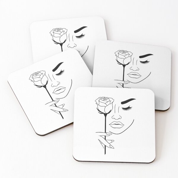 Item preview, Grace in Bloom : Minimalist Woman & Rose Line Art Design designed and sold by KlgShop.