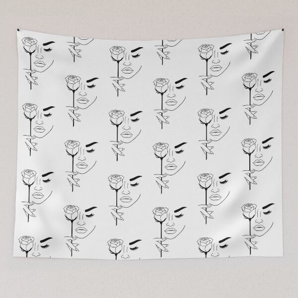 Item preview, Grace in Bloom : Minimalist Woman & Rose Line Art Design designed and sold by KlgShop.