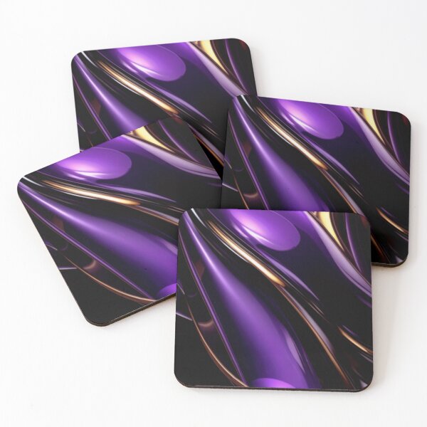 Item preview, Luxurious Purple and Gold Abstract Flowing Metallic Waves designed and sold by Arcadia World.