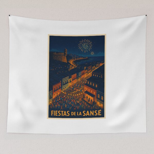 Item preview, Aerial Night Festival in Old San Juan designed and sold by Por.Ahi.PR.