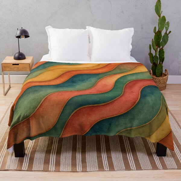 Item preview, Terracotta & Sage Watercolor Pattern – Abstract Earthy Waves designed and sold by Ombrya.