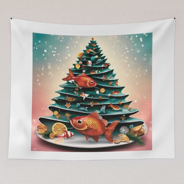 Item preview,  Fish Christmas Tree for Gourmets. designed and sold by Zofia Sosnecka.