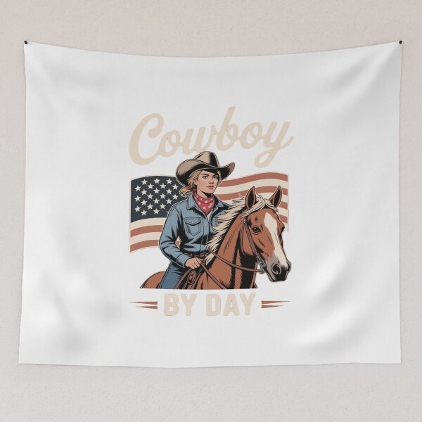 Item preview, Patriotic Cowgirl Horse Riding Adventure Western Spirit designed and sold by chattsuede.
