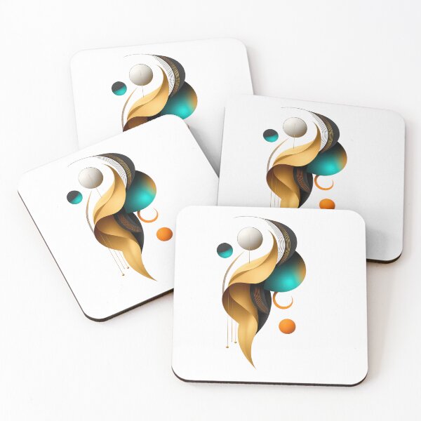 Item preview, Golden Flow, Modern Abstract Energy Art designed and sold by KlgShop.