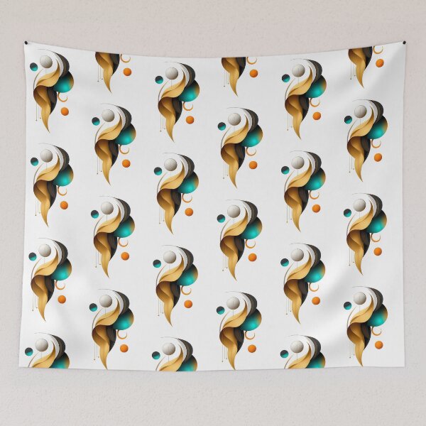 Item preview, Golden Flow, Modern Abstract Energy Art designed and sold by KlgShop.