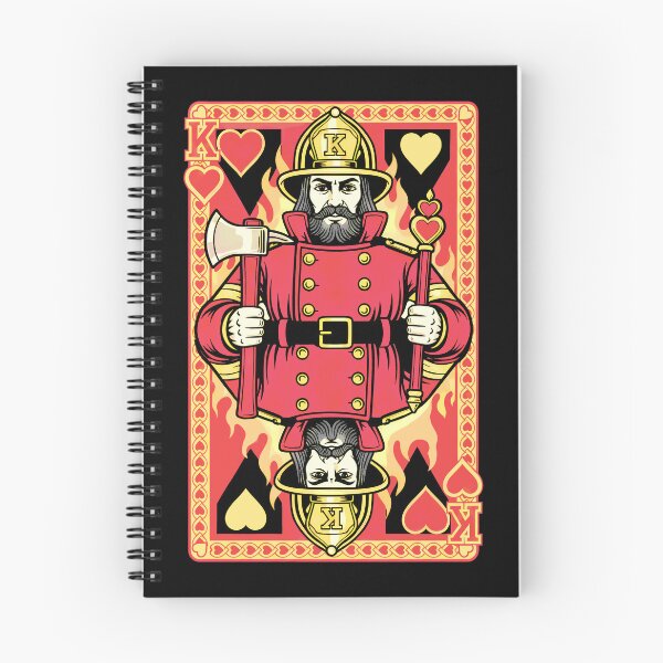 Item preview, Fireman Fire Fighter King Of Hearts Vintage Playing Card designed and sold by GrandeDuc.