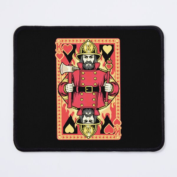 Item preview, Fireman Fire Fighter King Of Hearts Vintage Playing Card designed and sold by GrandeDuc.