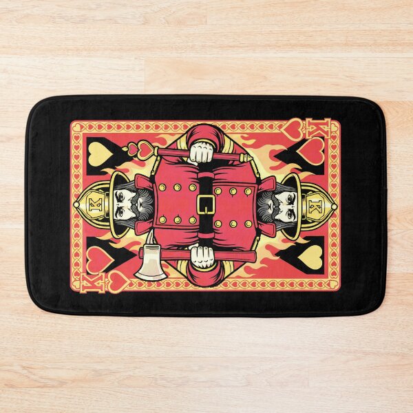 Item preview, Fireman Fire Fighter King Of Hearts Vintage Playing Card designed and sold by GrandeDuc.