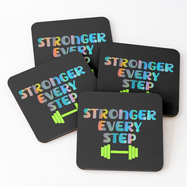 Item preview, Stronger Every Step – Motivational Fitness Design designed and sold by NomadikStudio.