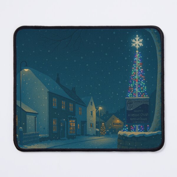 Item preview, Christmas light outside the village church designed and sold by Paul Rowland.