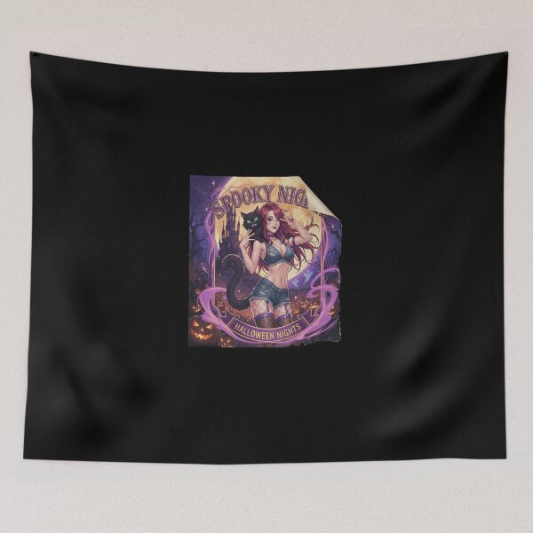 Item preview, Spooky night anime girl T-shirt designed and sold by gura1987.
