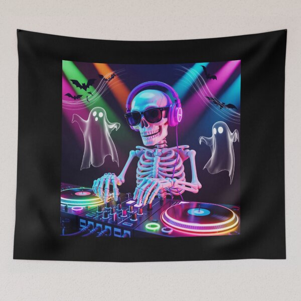 Item preview, Skeleton DJ Midnight Party designed and sold by McVrax.