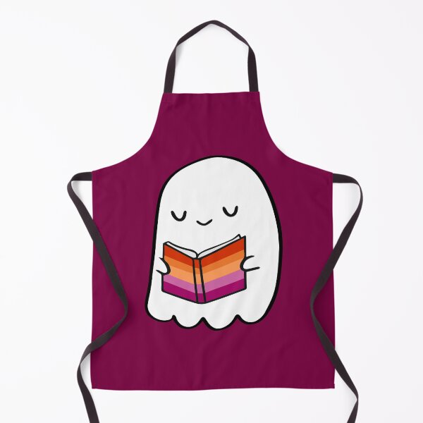 Item preview, Lesbian Ghost Reading Gay Books – Cute Pride Spooky Queer design designed and sold by Cannaxes Studio.
