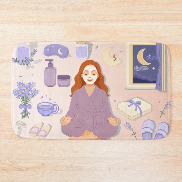 Item preview, Lavender Moon Spa — Night Self-Care Vector Set designed and sold by CheriTanya.