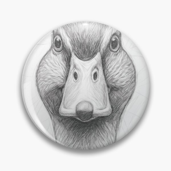 Artikelvorschau, Bleistiftskizze einer Ente entworfen und verkauft von Leon Woods Pencil Art.