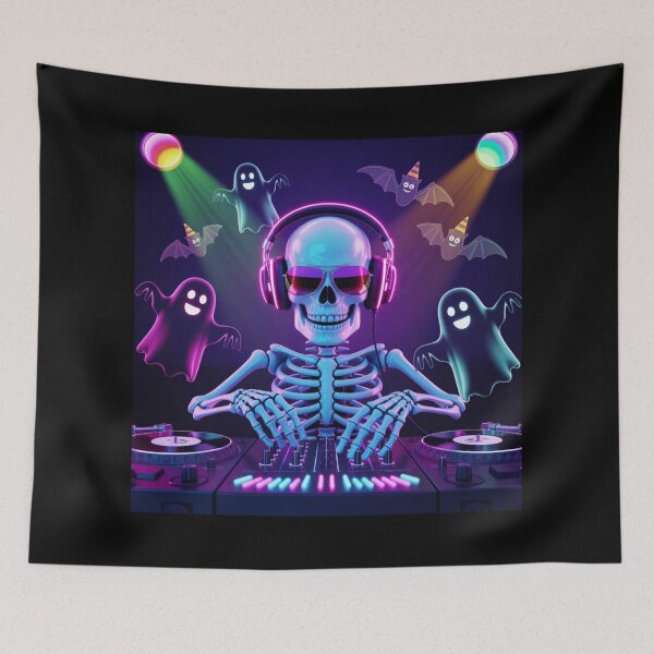 Item preview, Skeleton DJ Midnight Party designed and sold by McVrax.