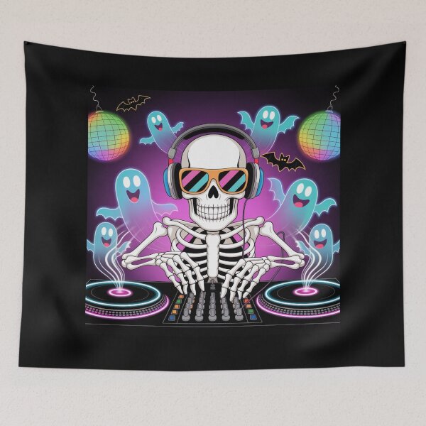 Item preview, Skeleton DJ Midnight Party designed and sold by McVrax.