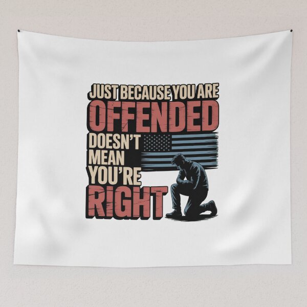 Item preview, Offended Doesn't Mean You're Right Patriotic Vintage Statement designed and sold by chattsuede.