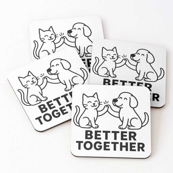 Item preview, Better Together – Cute Dog and Cat High Five Design designed and sold by Marsik1982.